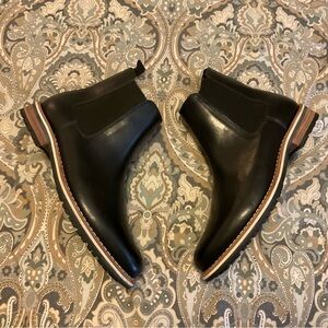 New Helm The Finn Black Leather Boots Mens Sz 9 M